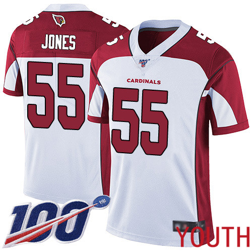 Arizona Cardinals Limited White Youth Chandler Jones Road Jersey NFL Football #55 100th Season Vapor Untouchable